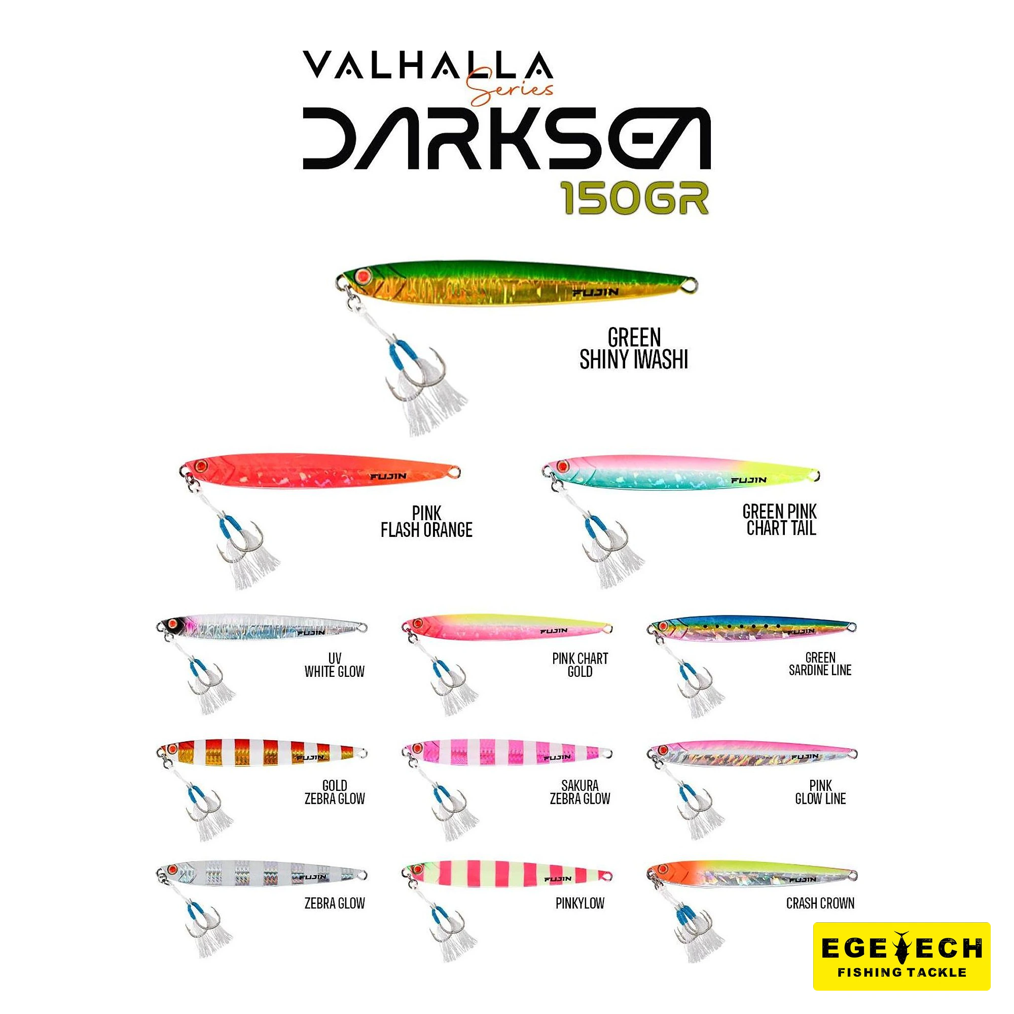 Fujin Valhalla Darksea 150gr metal jig yem UV glow