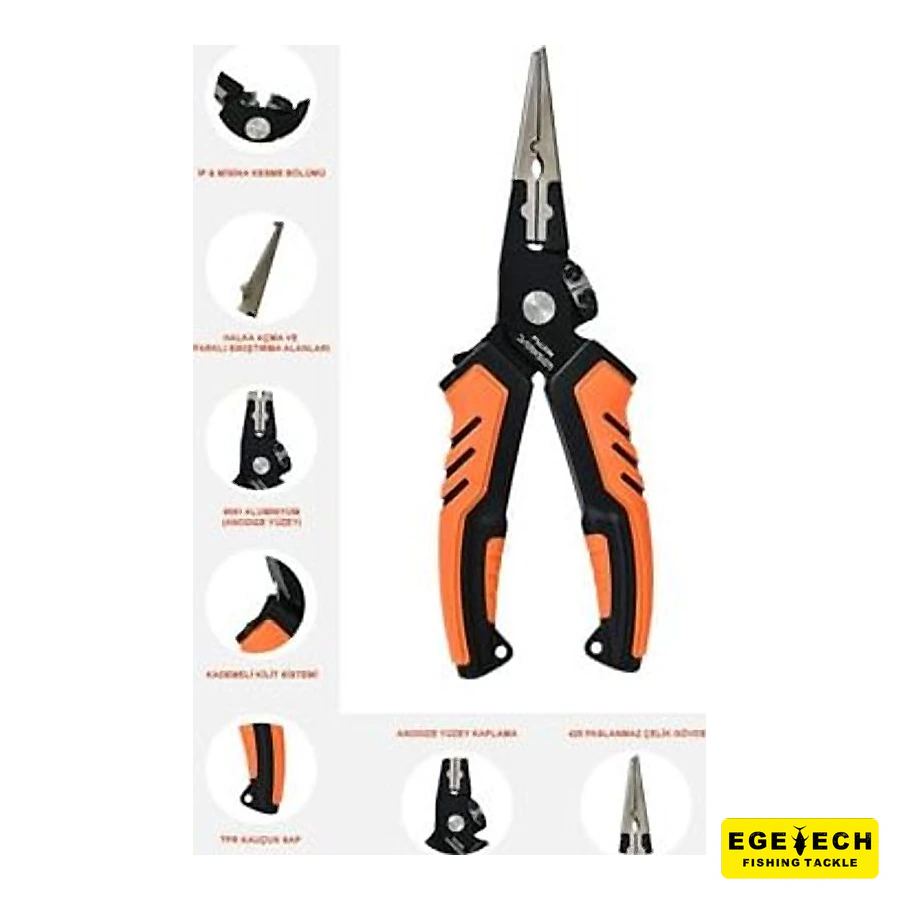 Fujin Bigsea Pliers balıkçı pensesi geniş uçlu görsel 5