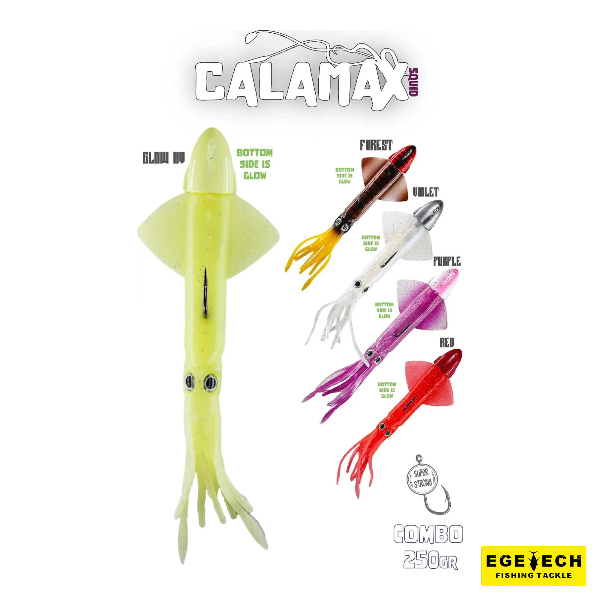 Fujin Calamax kalamar silikon yem, jig avı için gerçekçi tasarım görsel 4
