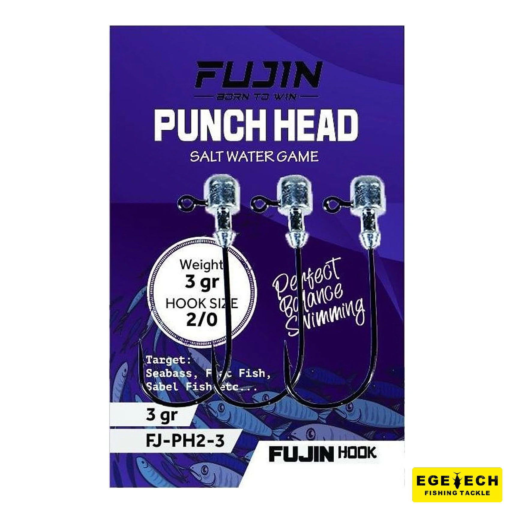 Fujin Punch Head Jighead FJ-PH #2/0 jig head görsel 3