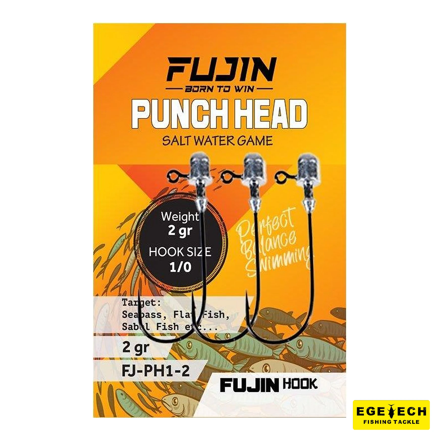 Fujin Punch Head Jighead FJ-PH silikon yem için jig head görsel 2