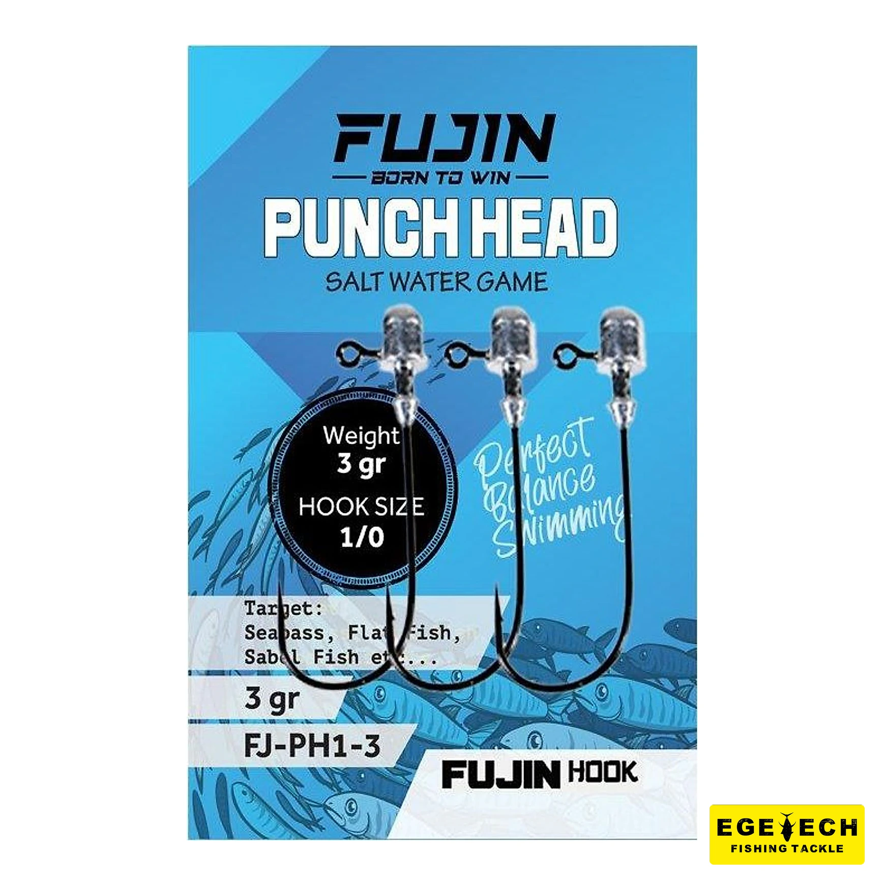 Fujin Punch Head Jighead FJ-PH silikon yem için jig head görsel 3