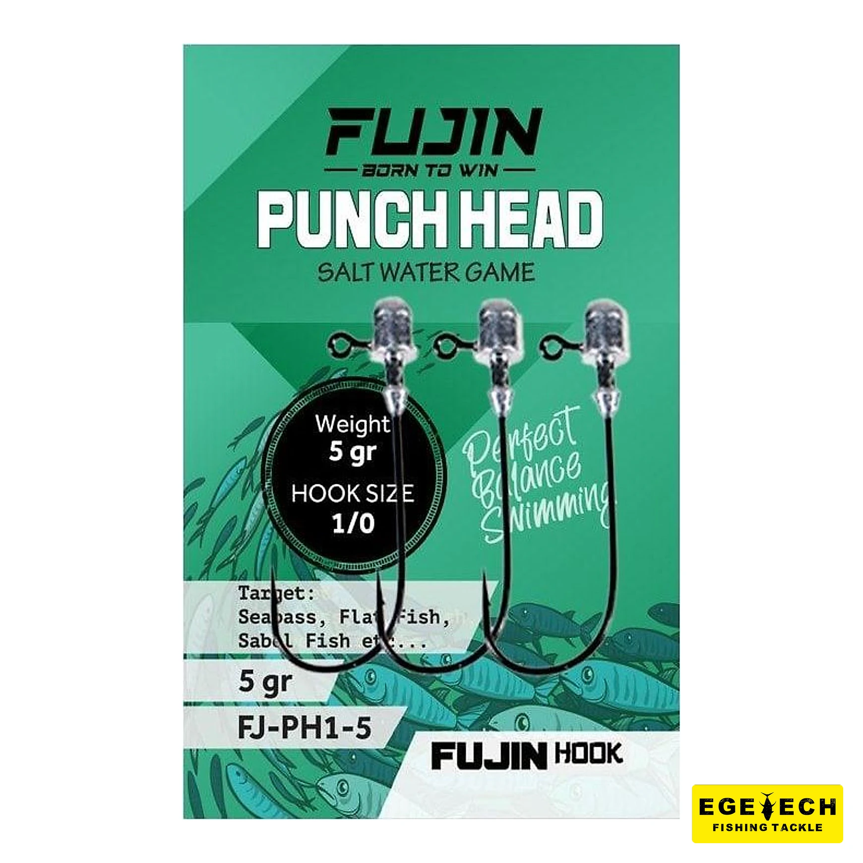Fujin Punch Head Jighead FJ-PH silikon yem için jig head görsel 4
