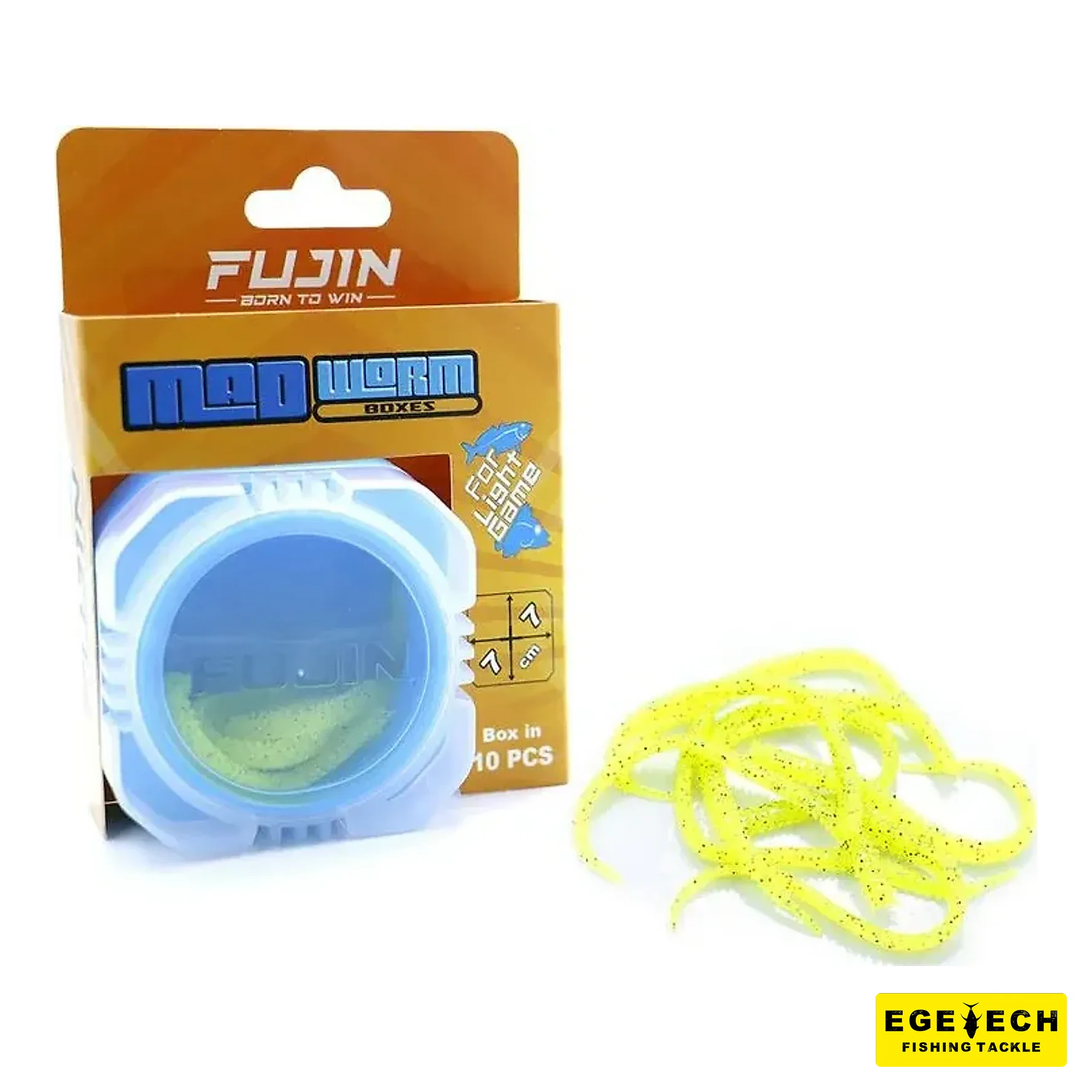 Fujin Mad Worm 9 cm LRF silikonu ve saklama kutusu görsel 2