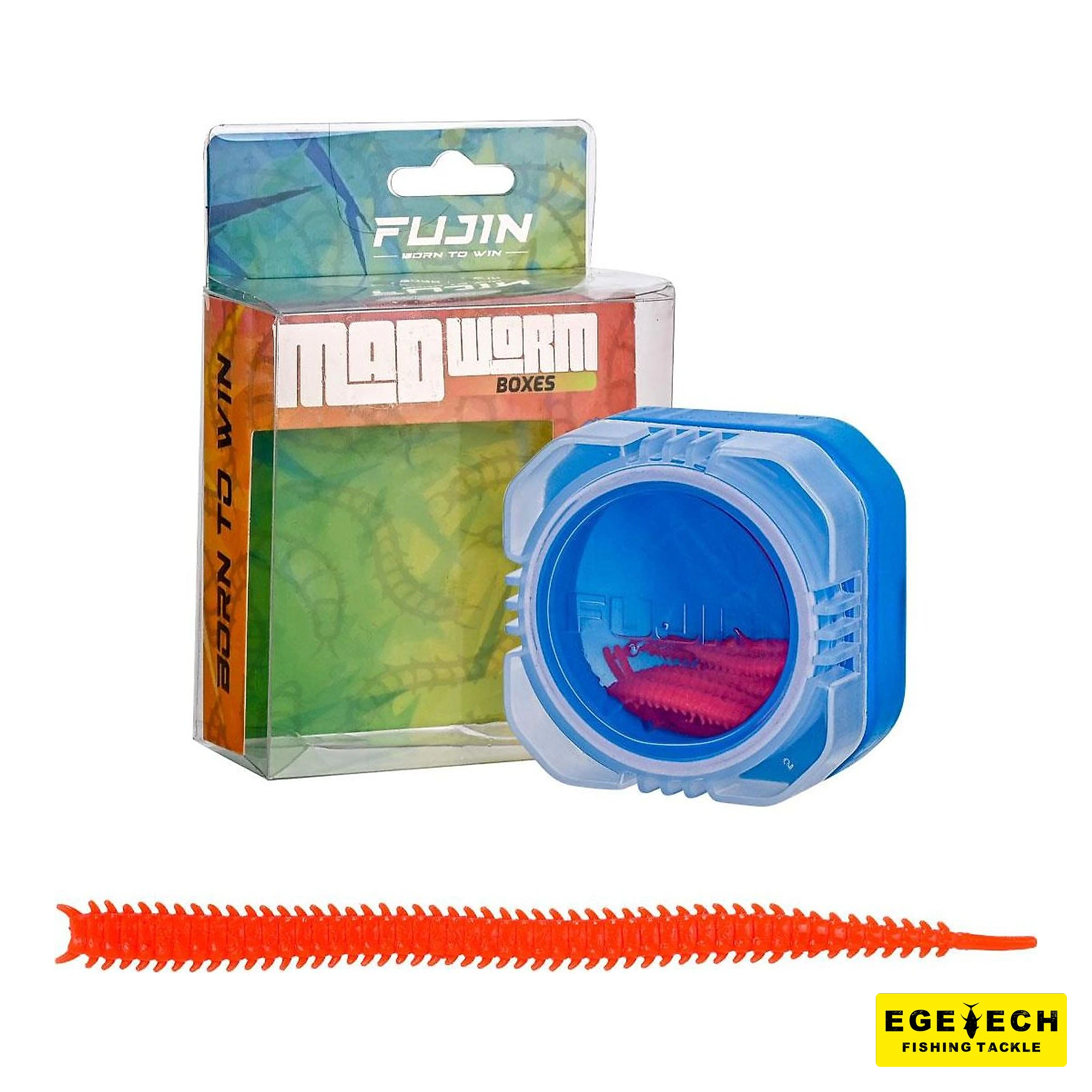 Fujin Mad Worm 9 cm LRF silikonu ve saklama kutusu görsel 6
