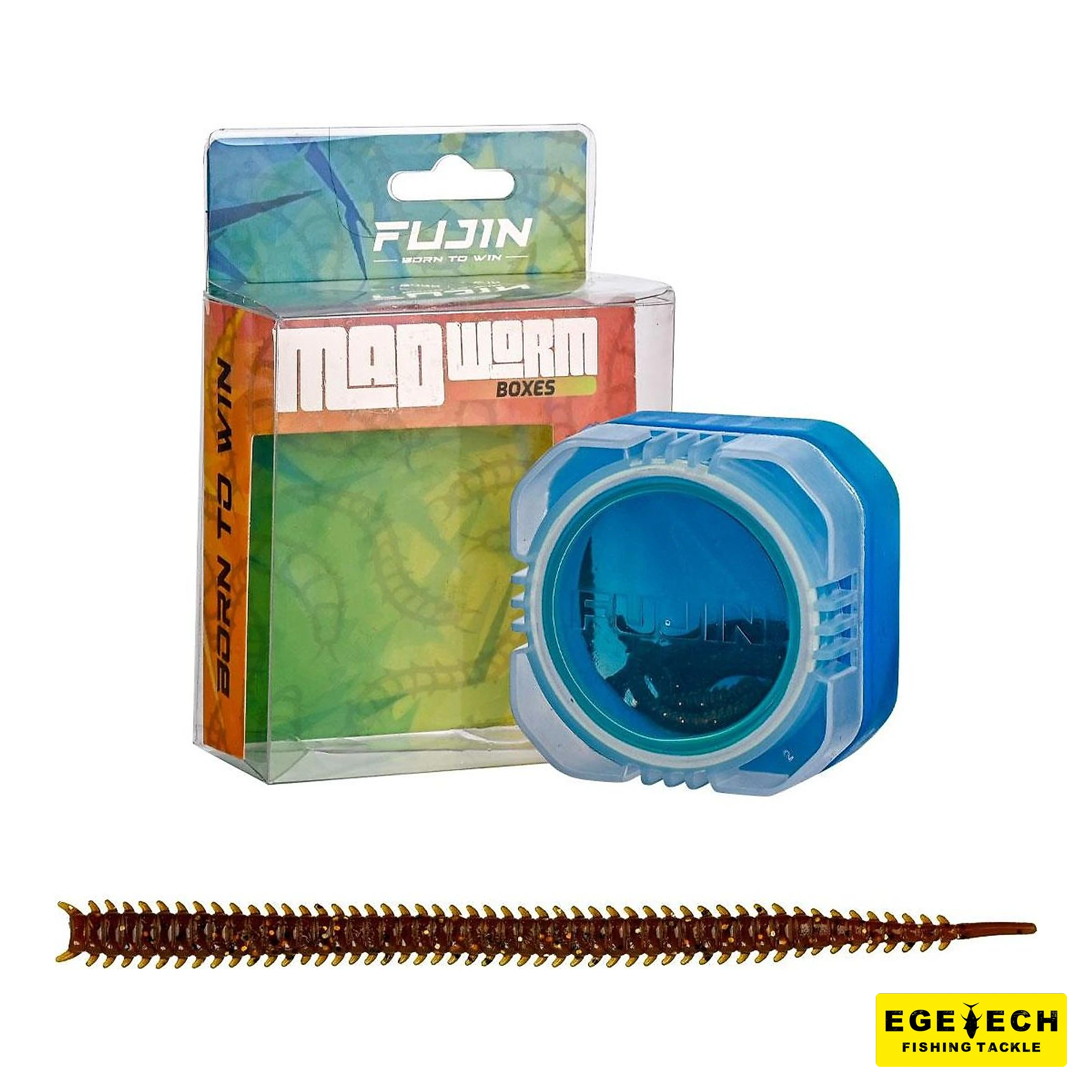 Fujin Mad Worm 9 cm LRF silikonu ve saklama kutusu görsel 7