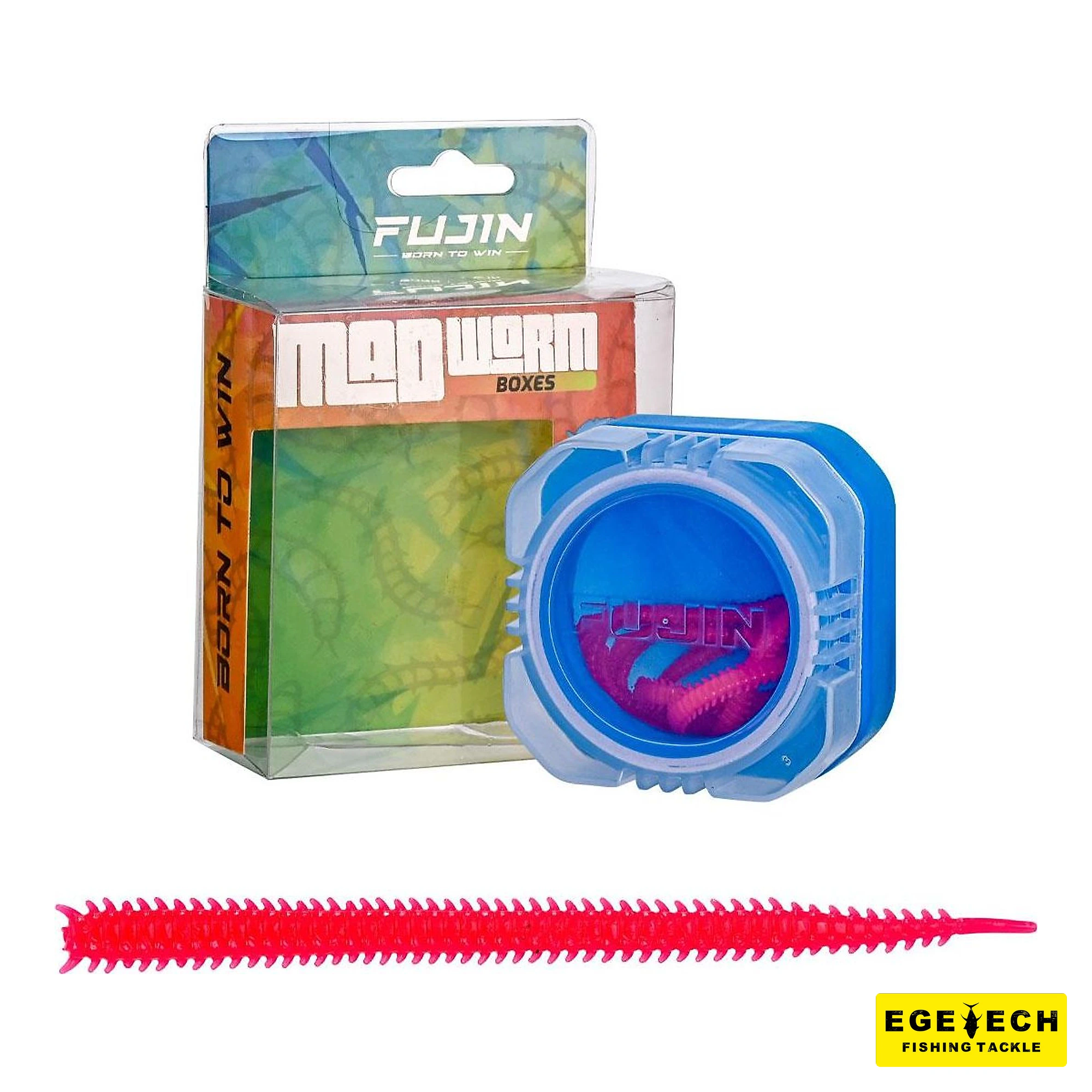 Fujin Mad Worm 9 cm LRF silikonu ve saklama kutusu görsel 8