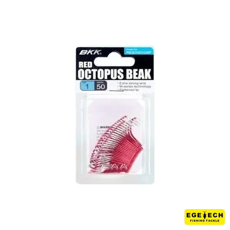BKK Red Octopus Beak 2/0 olta iğnesi 50 adet paket görsel 2