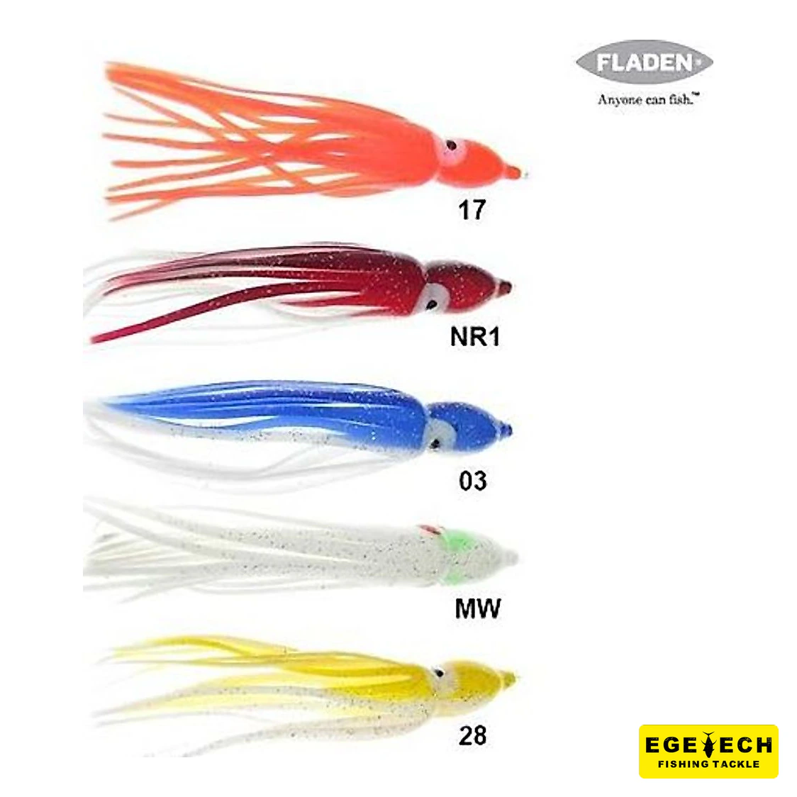 Fladen 7 cm ahtapot 10'lu silikon yem görsel 2