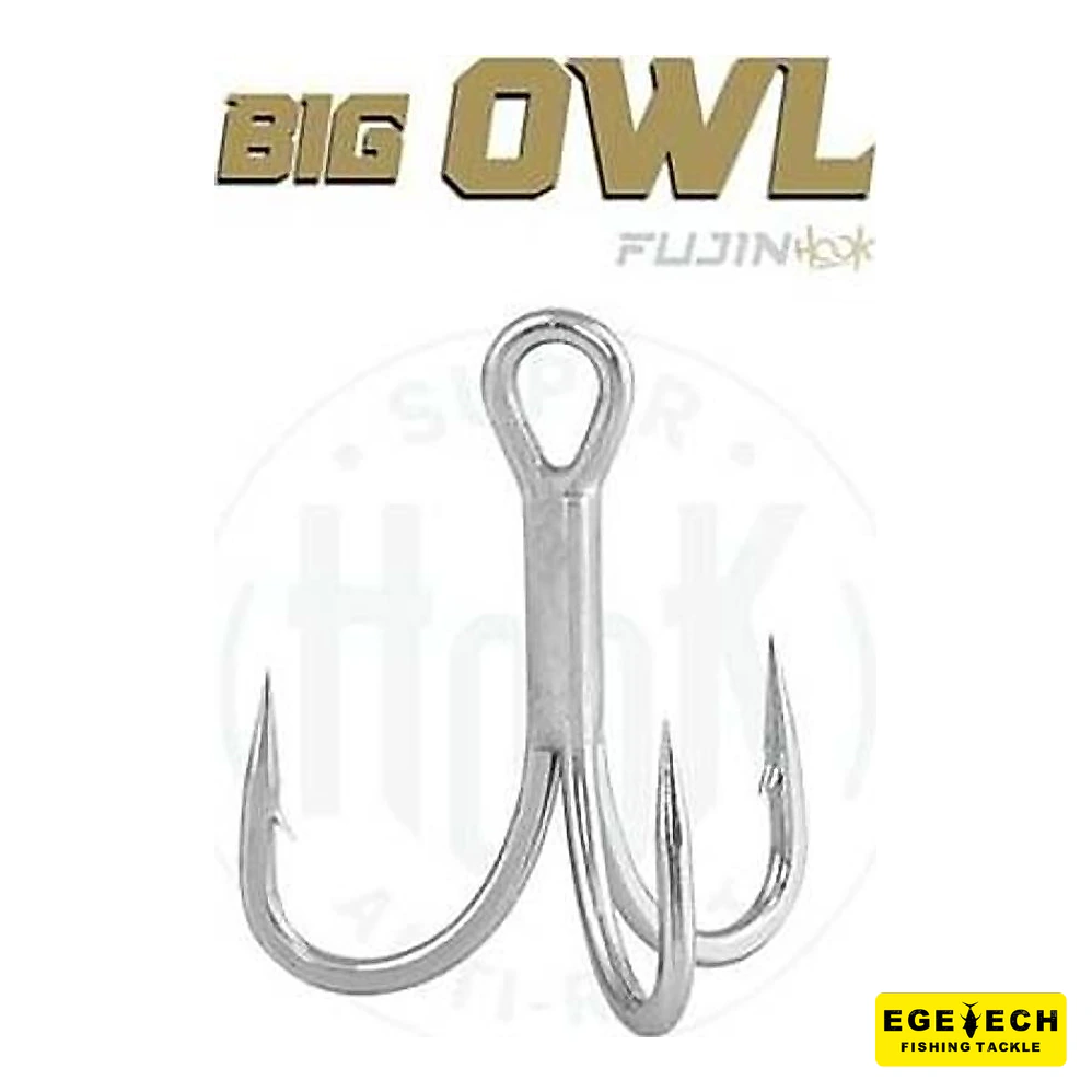 Fujin Big Owl anti-rust üçlü kanca, dayanıklı balık avı görsel 3
