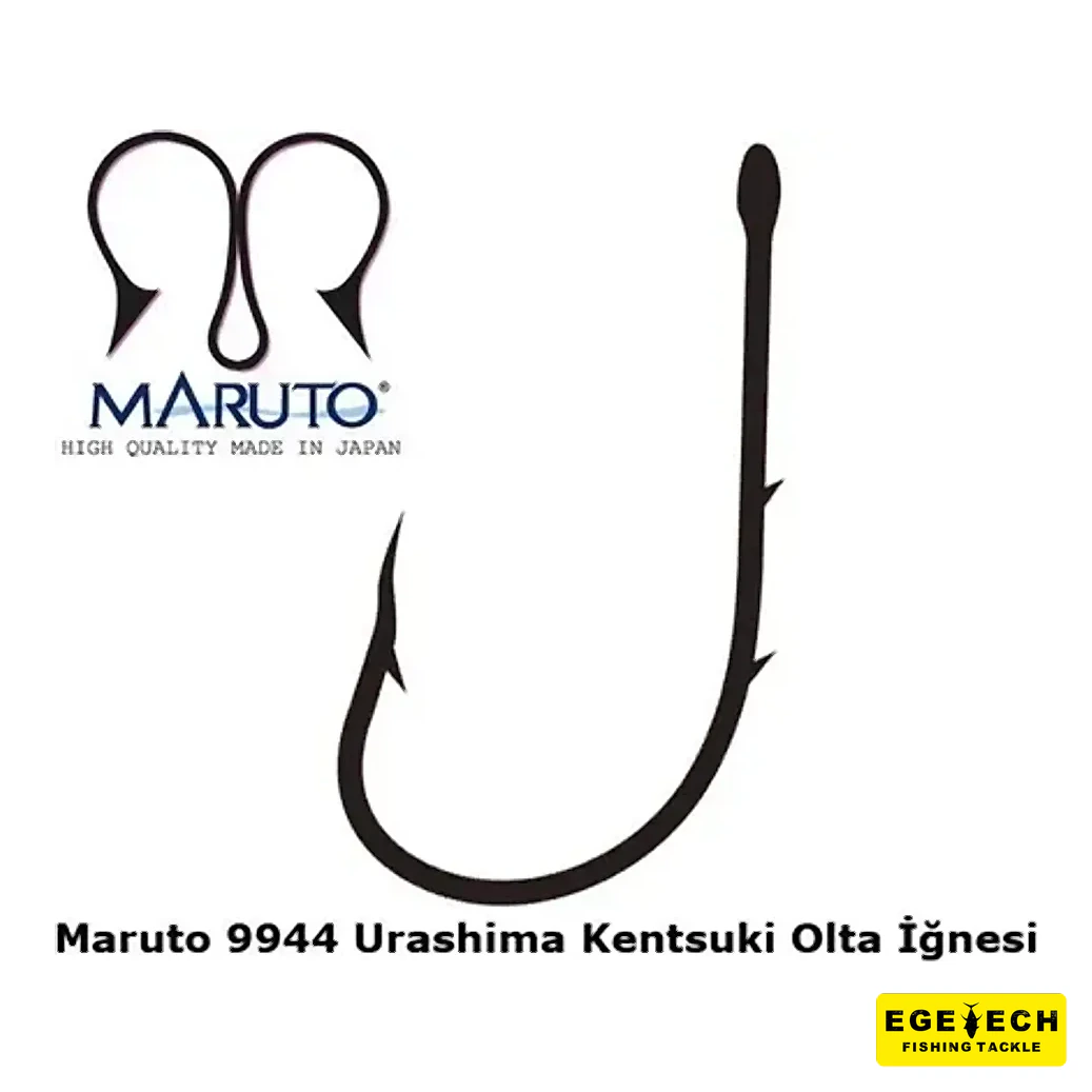 Maruto 9944NS siyah nikel olta iğnesi yakın çekim görsel 3