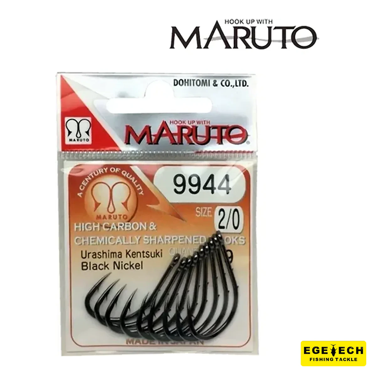 Maruto 9944NS siyah nikel olta iğnesi yakın çekim görsel 2
